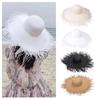 Fashionable Elegant Hat Straw Sun Hat Simple Floppy Sun Hat Seaside Travel for Outings Parties Beach Portable