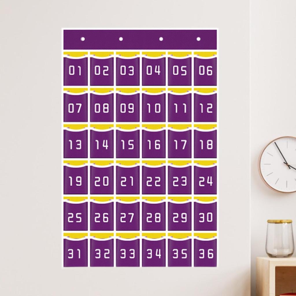 Classroom Organizer with Numbered Compartments for Phones