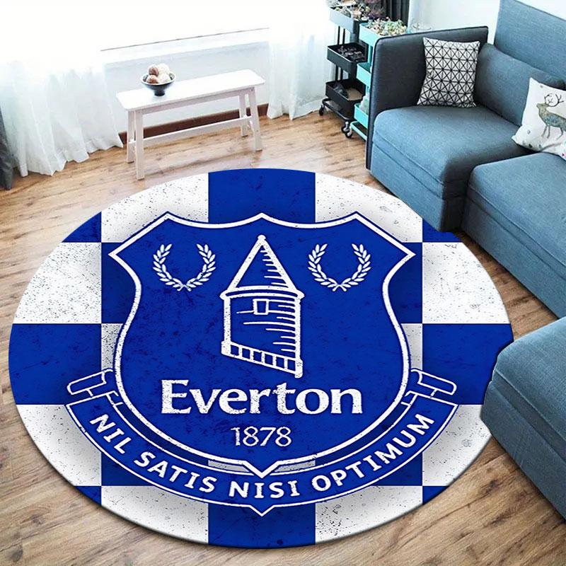 Everton F.C Round Area Rug,Carpet Rug for Living Room Bedroom Sofa Playroom Decor,Non-slip Floor Mat