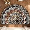 Flower Semi-circular Floor Mat, Home Life Tree Entrance Mat, Wear-resistant and Dirt Resistant Foot Mat