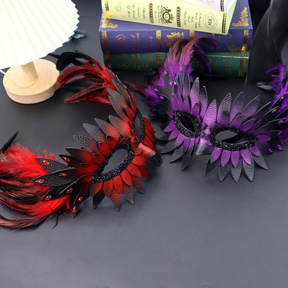 Vogel-Schnabel-Maske Premium PU-Leder Eulenmaske Maskenball-Partymaske Geheimnisvoll Für Halloween Karnevals Tanzpartys
