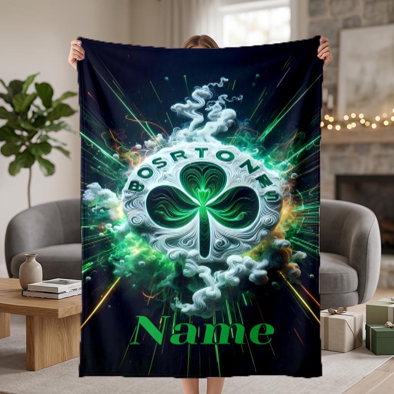 Coperte di Flanella Personalizzate Boston Celtics Morbide Calde Accoglienti per Arredamento Casa Regali di Festa