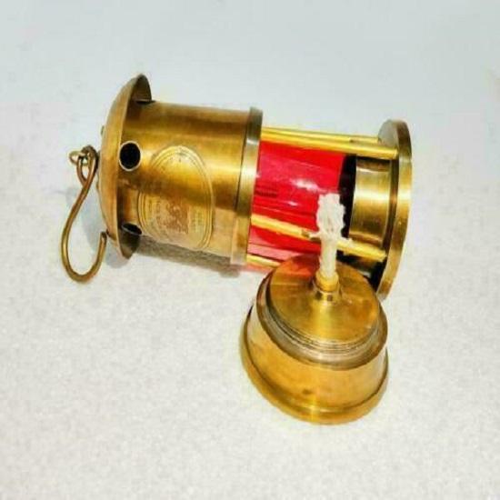 

6-дюймовый старинный морской шахтерский фонарь, масляная лампа, красное стекло… Еще