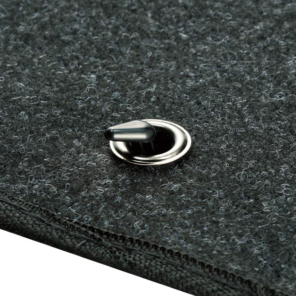 Bonform 6450-38BK Car Mat, Value Mat, Light Weight Wagon, Set of 5, Anti-slip, Heel Pad, Stopper Compatible, Black