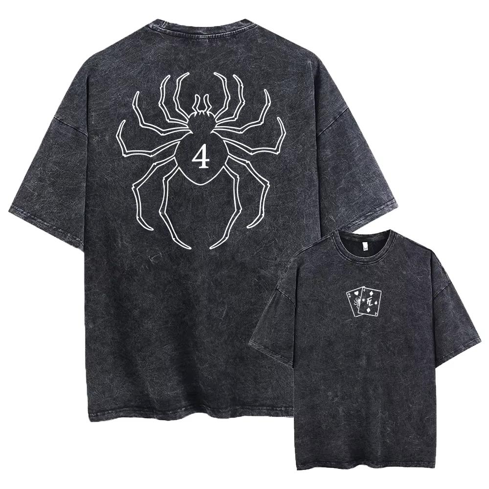 2026 New Anime Hunter X Hunter Quality T-Shirt Men and Women Vintage Washed Print Retro Streetwear Sports Fitness Tops