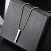 Trendy Stainless Steel Bar Necklace - Unisex Hip Hop Luxury Design, Lightweight Long Strip Titanium Sweater Chain Accessory