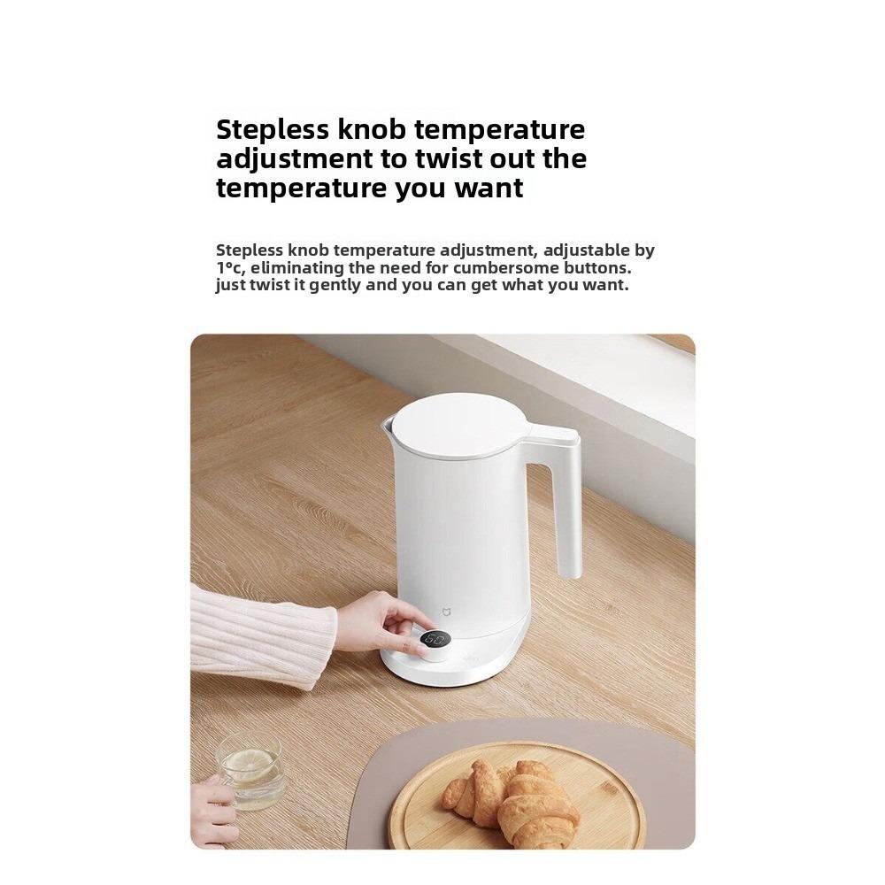 Xiaomi Mijia Thermostatic Electric Kettle 2 Pro 1.7L Quiet Boiling 0-100°C Stepless Temperature Adjustment Smart LED Display