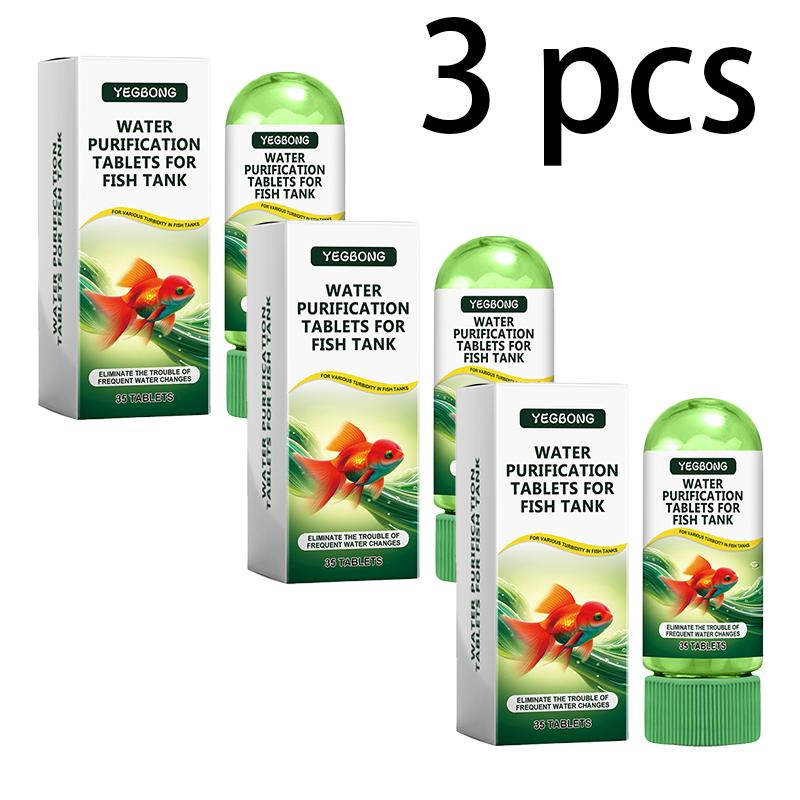 Yegbong Таблетка для очистки воды в аквариуме Качество воды Специальная очистка Дезодорация Удаление водорослей Удаление пятен Шлам Очистка Рыбный пруд