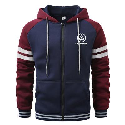 Mikiny "LINKIN PARK" pro muže Kardigan Mikiny na zip S kapucí Kapsa Sportovní a outdoor Pánská móda Mikiny a mikiny Streetwear Ležérní Pánské kabáty