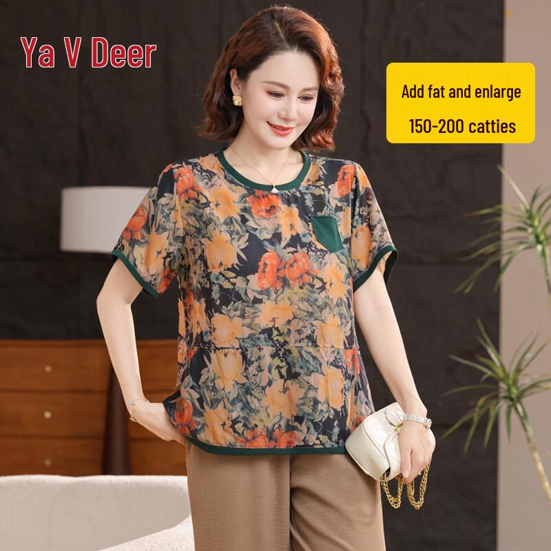 

Yalu Plus Size Floral Print Two-Piece Set 7XL
