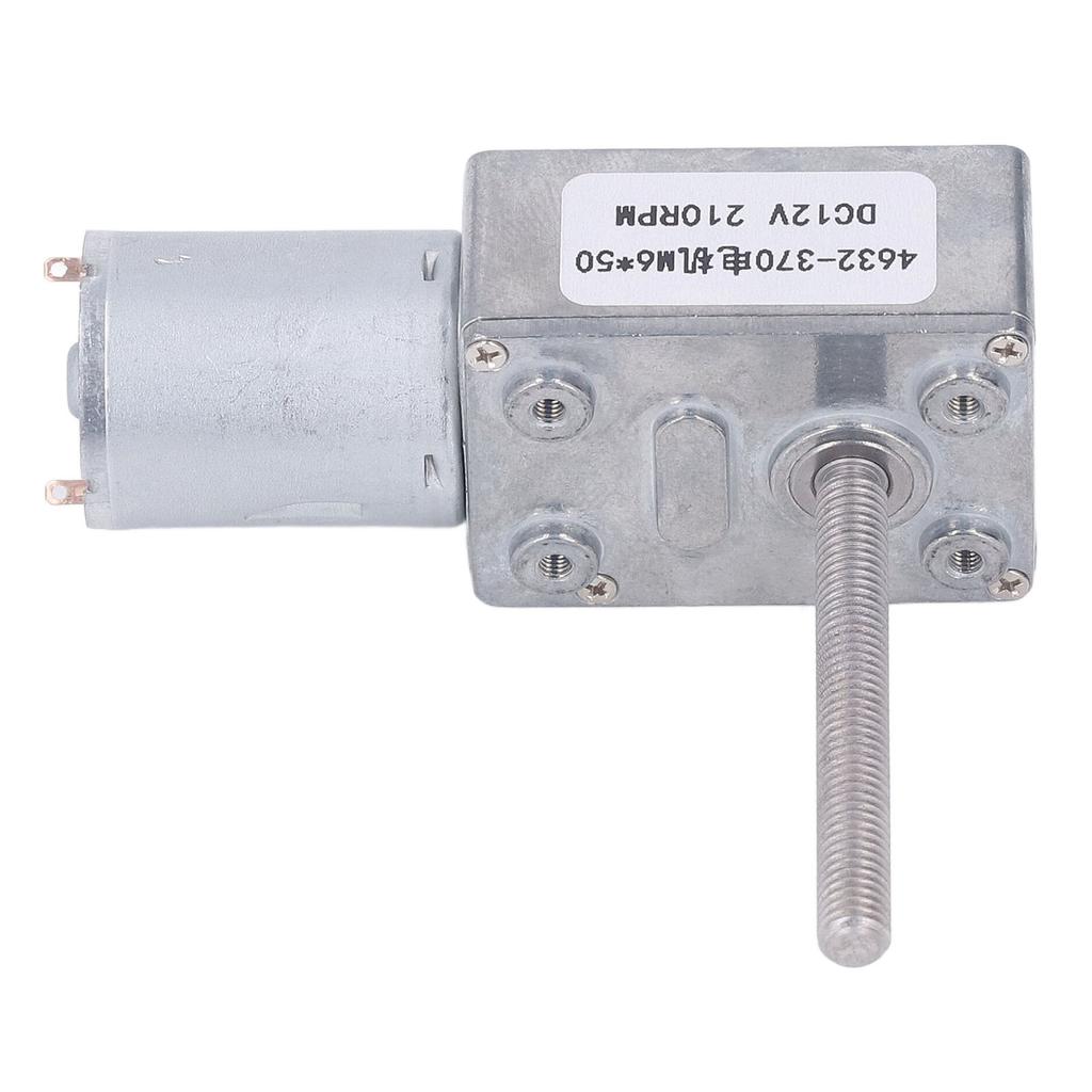 DC Worm Gear Motor M6 X 50mm Aluminum Alloy Brass Reversible DC Reduction Motor for Window Opener