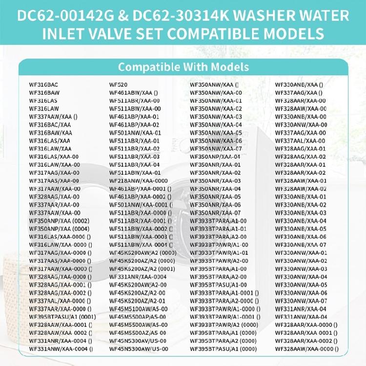 Water Inlet Adapter DC62-30314K DC62-00142G Replacement For AP4211934 2070188 PS4208672 WP34001248 WP34001131 AP4204535