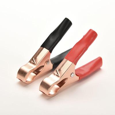 2Pcs Red&Black Car Battery Test Lead Clips Crocodile Alligator Clamps 50A 80Mm