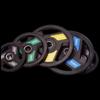 Fighter Rubber-Coated Cast Iron Barbell Plate