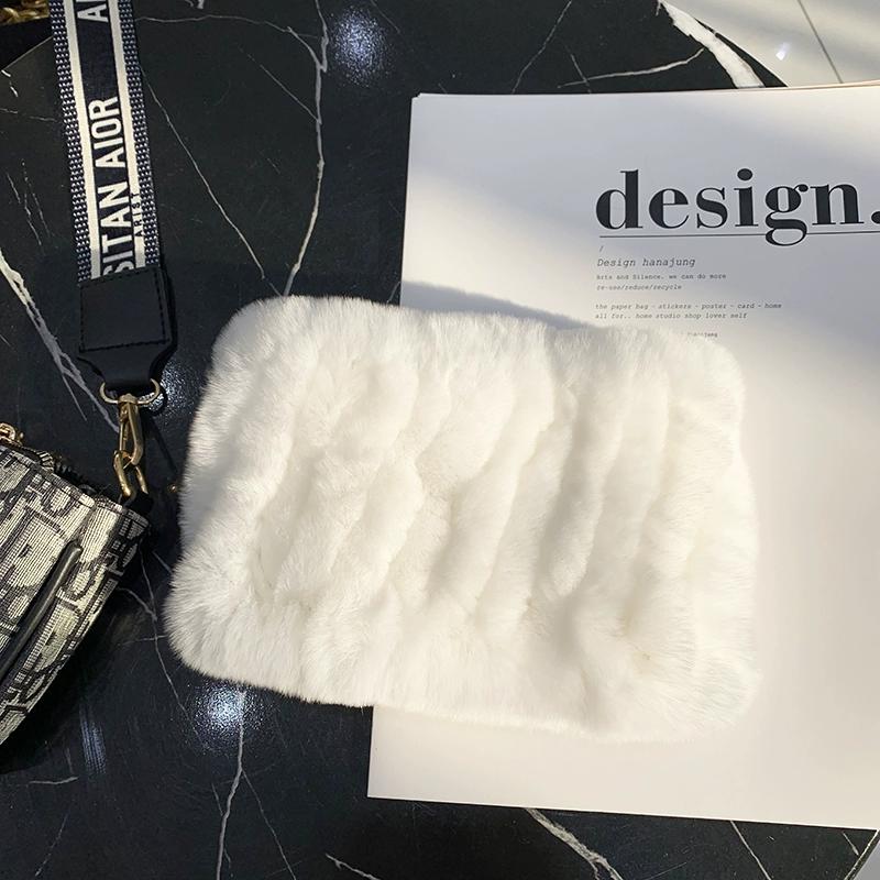 Rex Rabbit Hair Neck Cover Women's Winter Elastic Mesh Scarf Headband Versatile Real Fur Plush Headgear Children's Scarf