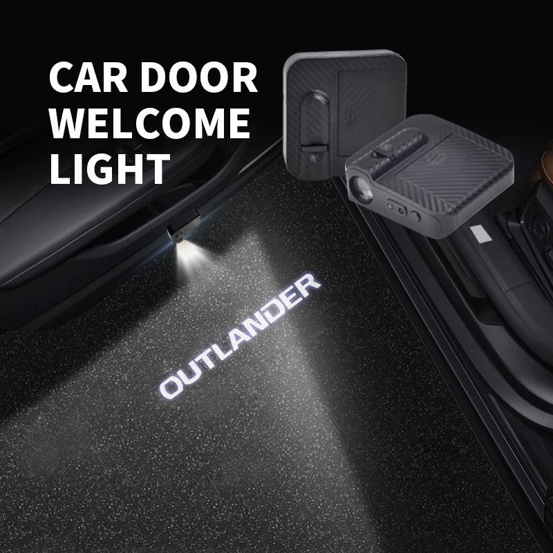 HD LED For Mitsubishi Outlander Logo Ralli Art EVO ASX Pajero Galant Lancer Car Door Courtesy Light HD Projector Welcome Lamp