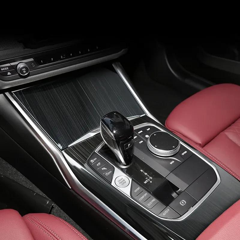 Stainless Steel Center Console Gear Shift Frame Decoration Cover Trim For BMW 3 Series G20 G28 - LHD Car Styling