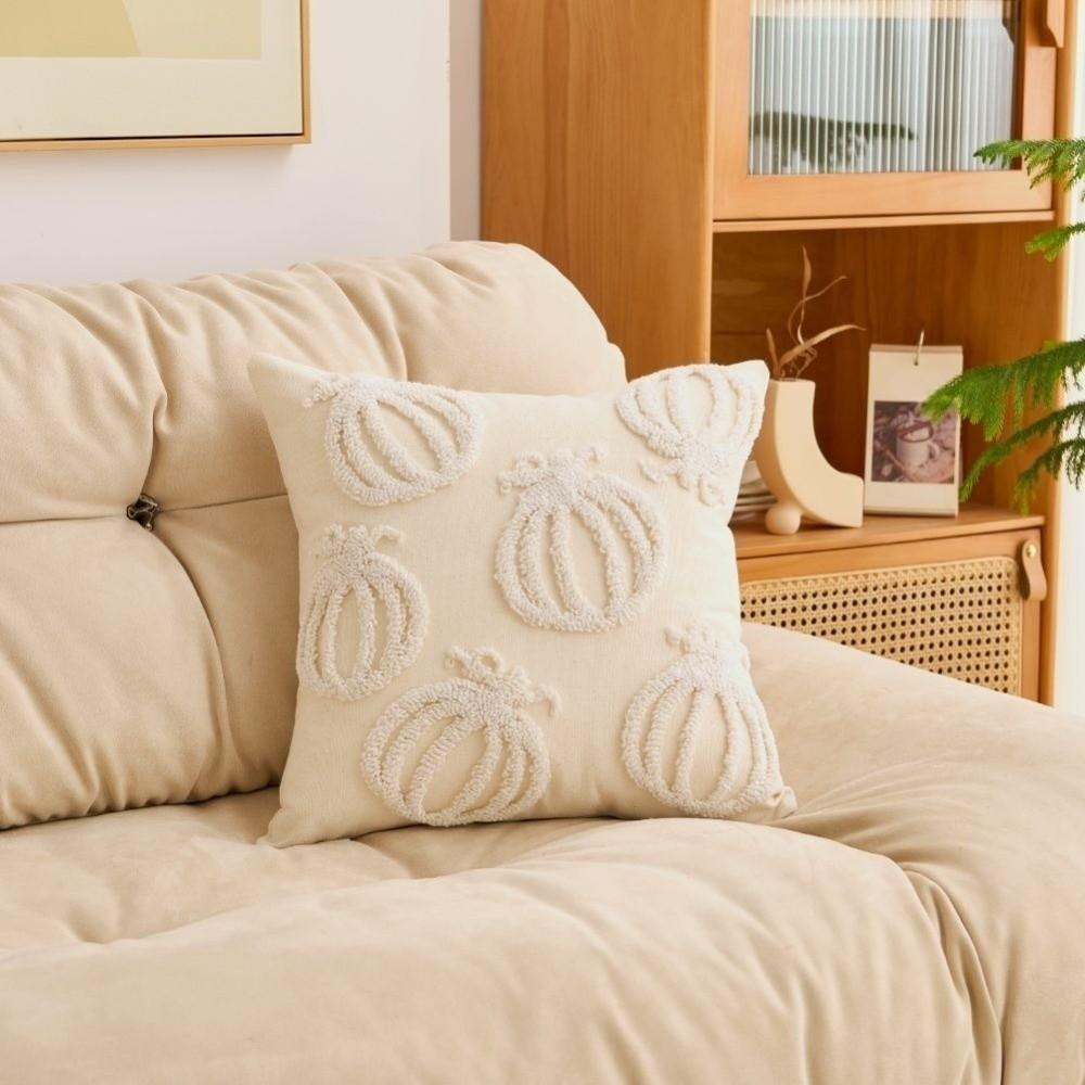 Comfortable Halloween Pillow Cover Wear Resistant Skin-friendly 3D Tufting Pillowslip Soft Texture Adorable Throw Pillowcase