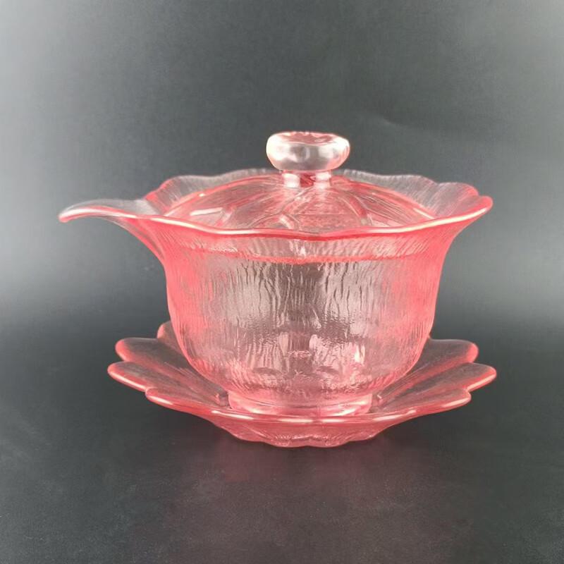 

Чайный сервиз из матового стекла Шан Ци с гайванью «Розовый лотос»