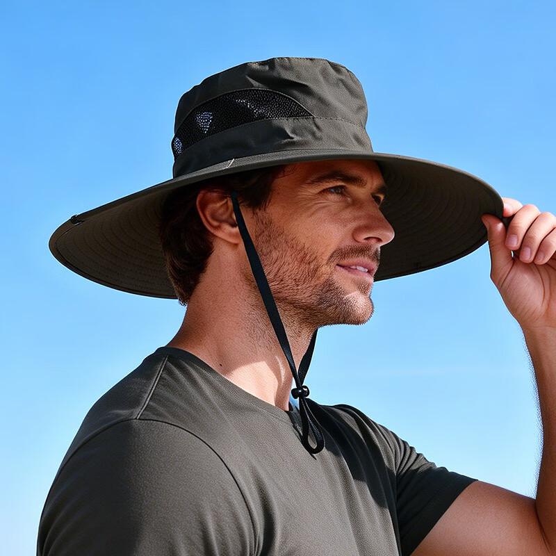 Outdoor Wide-Brim UV Protection Bucket Hat