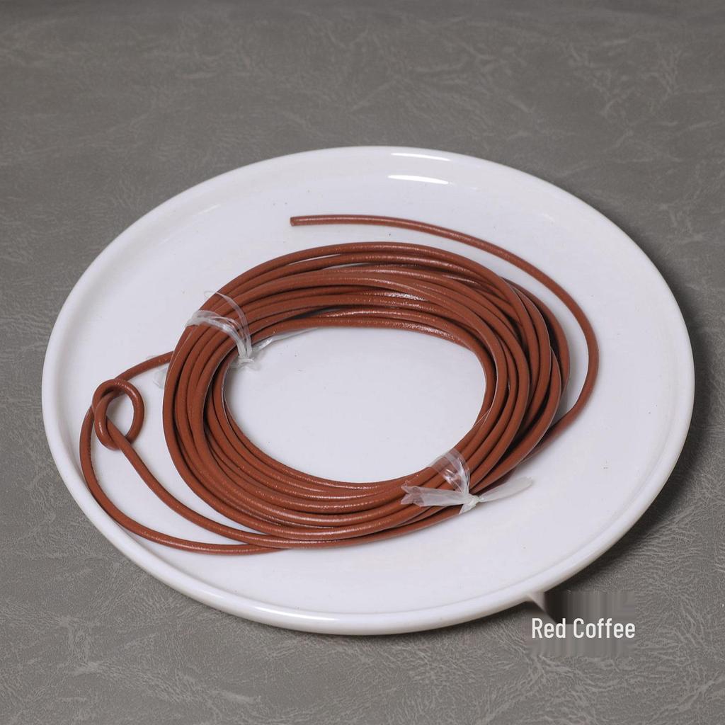 3MM Colored Leather Cord for DIY Jewelry: Round Leather Strip for Bracelet and Necklace Crafting