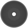 VidaXL Lavabo Rond de Luxe Vasque à Poser de Toilette Lave-mains de Salle de Bain Cuisine Vestiaire Maison Intérieur Gris 147005
