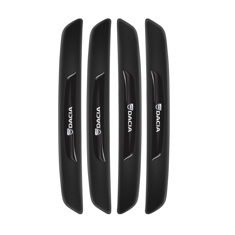 4Pcs Rubber Anti-Collision Strip Car Door Rearview Mirror Protector Stickers For Dacia Duster Logan Sandero Stepway Dokker Lodgy