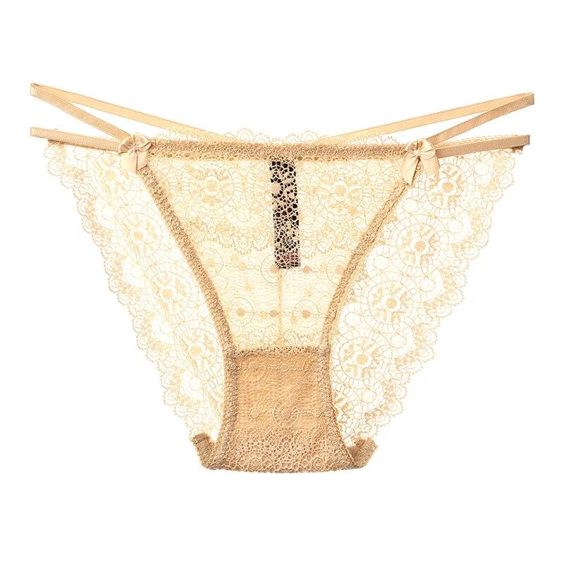 Damen-Unterwäsche aus Spitze, atmungsaktive Unterhose, Slip mit vollständiger Abdeckung, Komfort, Bauchkontrolle, Stretch-Slip