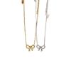 Elegant Double Happiness Knot Bow Pendant Necklace for Women - Versatile High-End Fashion Jewelry