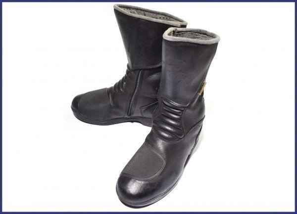 

BULLSON Leather Motorcycle Riding Boots with Protectors / Waterproof Sheltex Black /24.0cm/