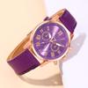 Reloj Mujer Fashion Women Watches Ladies Purple Leather Quartz Wrist Watch for Women Bussiness Casual Watch Relogio Feminino