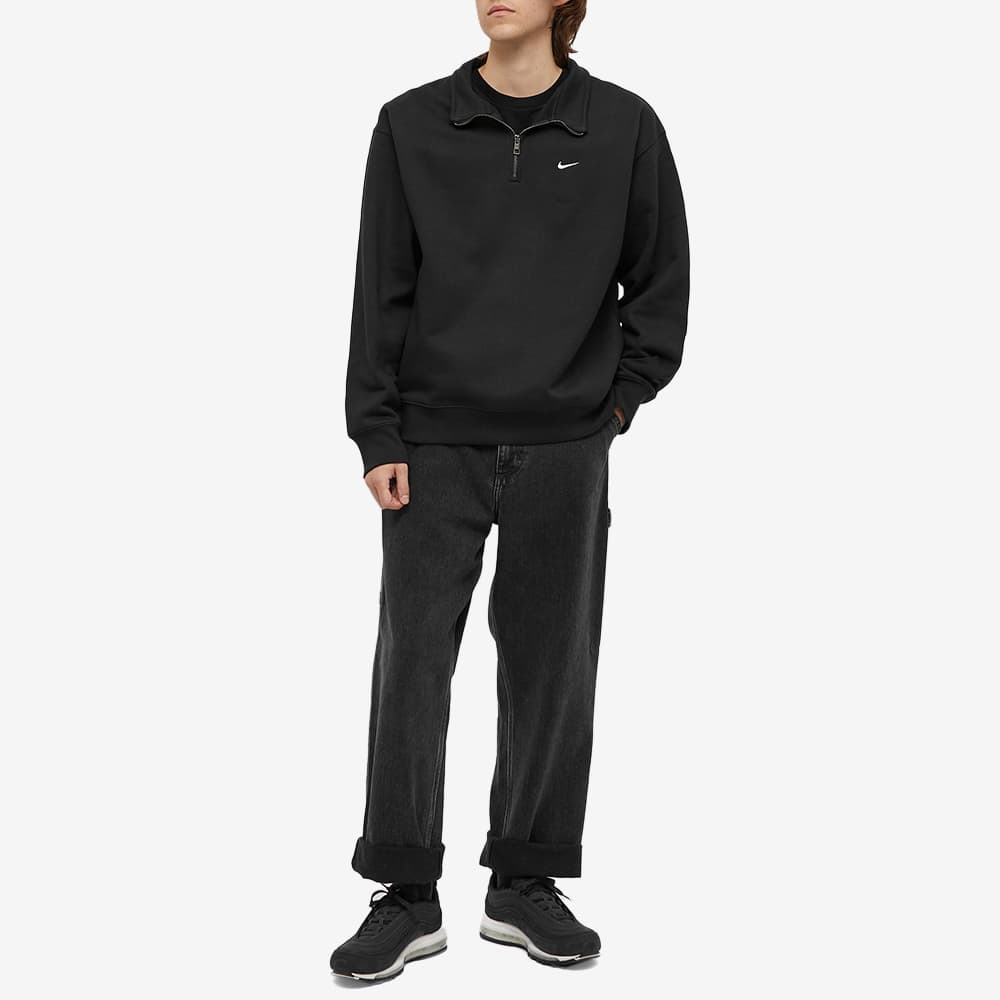 Nike Pánská fleecová mikina Solo na zip do poloviny černá Streetwear DQ5209-010