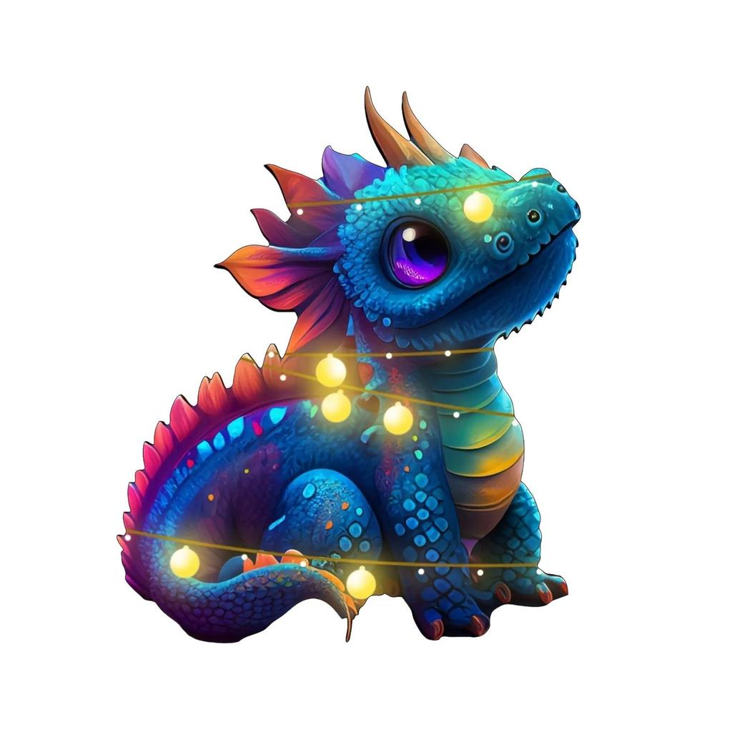 Söt Flygande Drake Baby Juldekoration Unik form Julgransdekorationer Nya julgransprydnader Juldekoration Hänger platt hänge