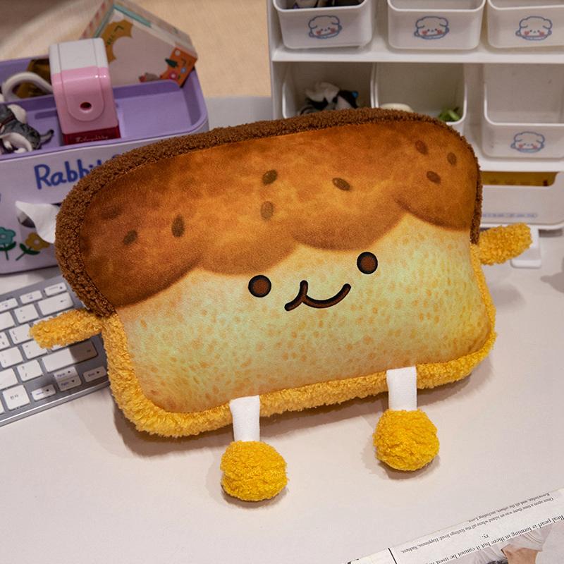 30cm Kawaii Toast Brot Plüschtiere Toastscheibe Stofftier Niedliche Auto-Ruhekissen Auto-Dekoration Nackenkissen Für Mädchen
