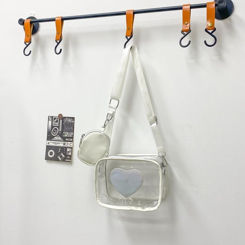 Pvc Transparent Small Square Bag With Zipper Closure For Casual Summer Fashion