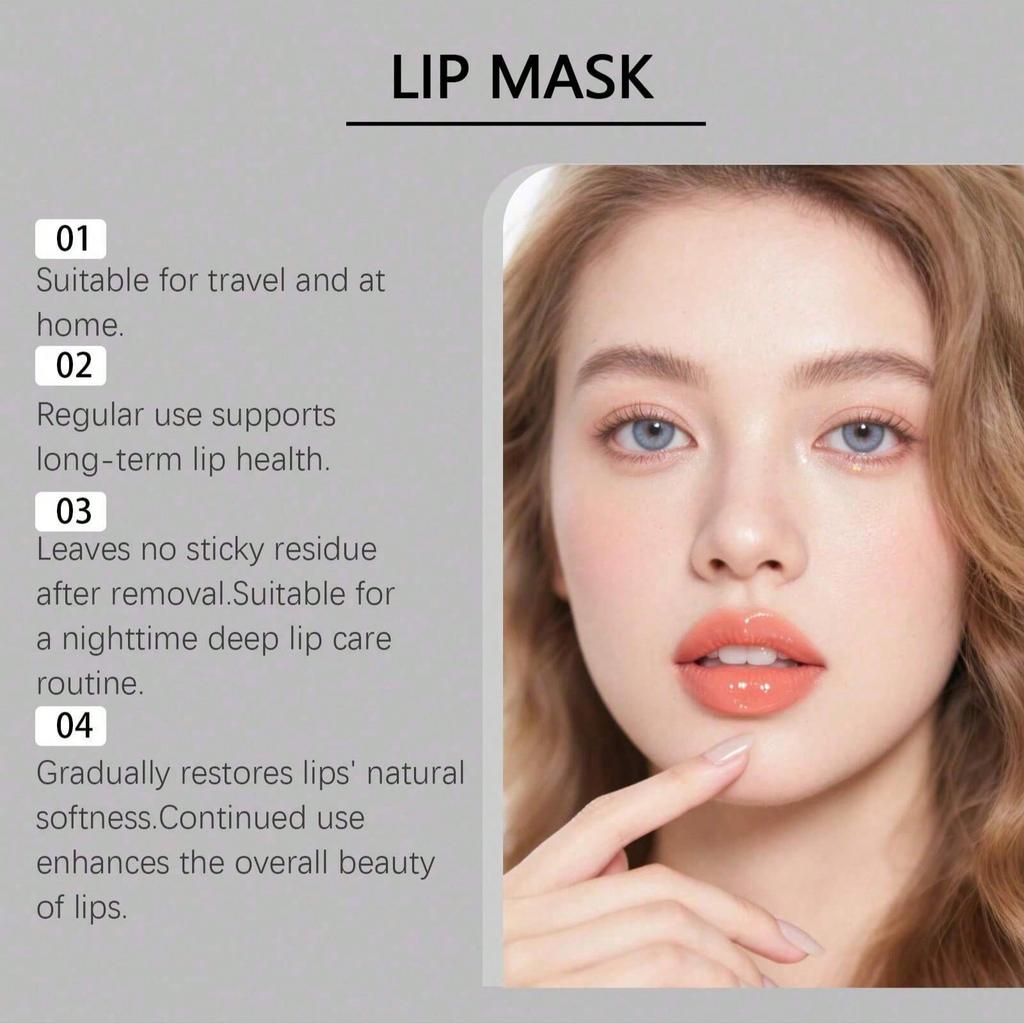 6Pcs Honey/Cherry/Ocean Lip Mask, Moisturizing Lip Mask Patch, Contains Collagen, Soothes Dry Cracke