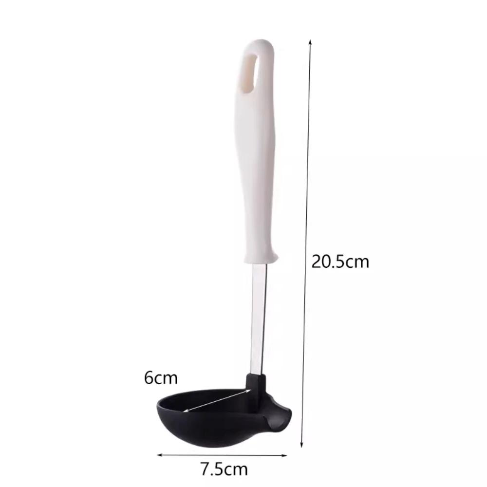 Anti-scald Tip Spoon Soup Spoon Home Cooking Takoyaki Meatballs Tool Crooked Mouth Long Handle Scoop Soup Kitchen Cooking Tools
