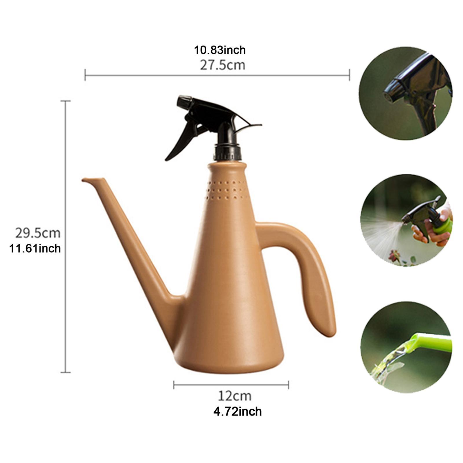 

Watering Can 1000ml Watering Bottle Portable Sturdy Double Function Flower Sprayer for Lawn Farmhouse Flower Pot Farm Vegetable коричневий