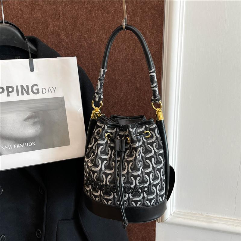 Nuova moda mix and match colore a contrasto pump cintura borsa a secchiello portatile a spalla a tracolla borsa da donna alla moda
