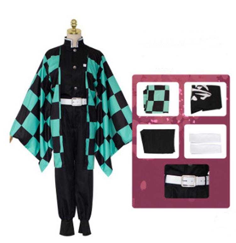 Anime Kimetsu No Yaiba Cosplay Costume Demon Slayer Agatsuma Zenitsu Cosplay Kimono Halloween Costume