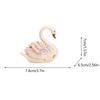 Lussuosa Scatola Portagioie a Forma di Cigno in Oro Rosa con Scomparti Multipli, Regalo Perfetto per Matrimonio o Anniversario