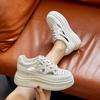 Muffin shoes platform women's sandals summer 2025 new shoes, small people show height, hollow inner height increase women's shoes, small white shoes