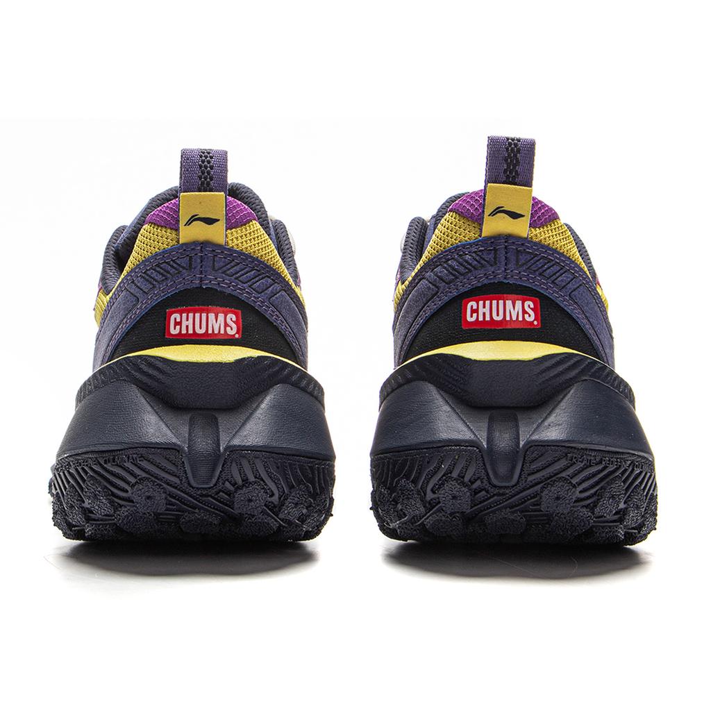 Chums X Li Ning Explorer CRC Collaboration Series Trendy Sports Shock Absorption Low Top Running Shoes Unisex Running Shoes Dark-Blue Purple AZGV109-1
