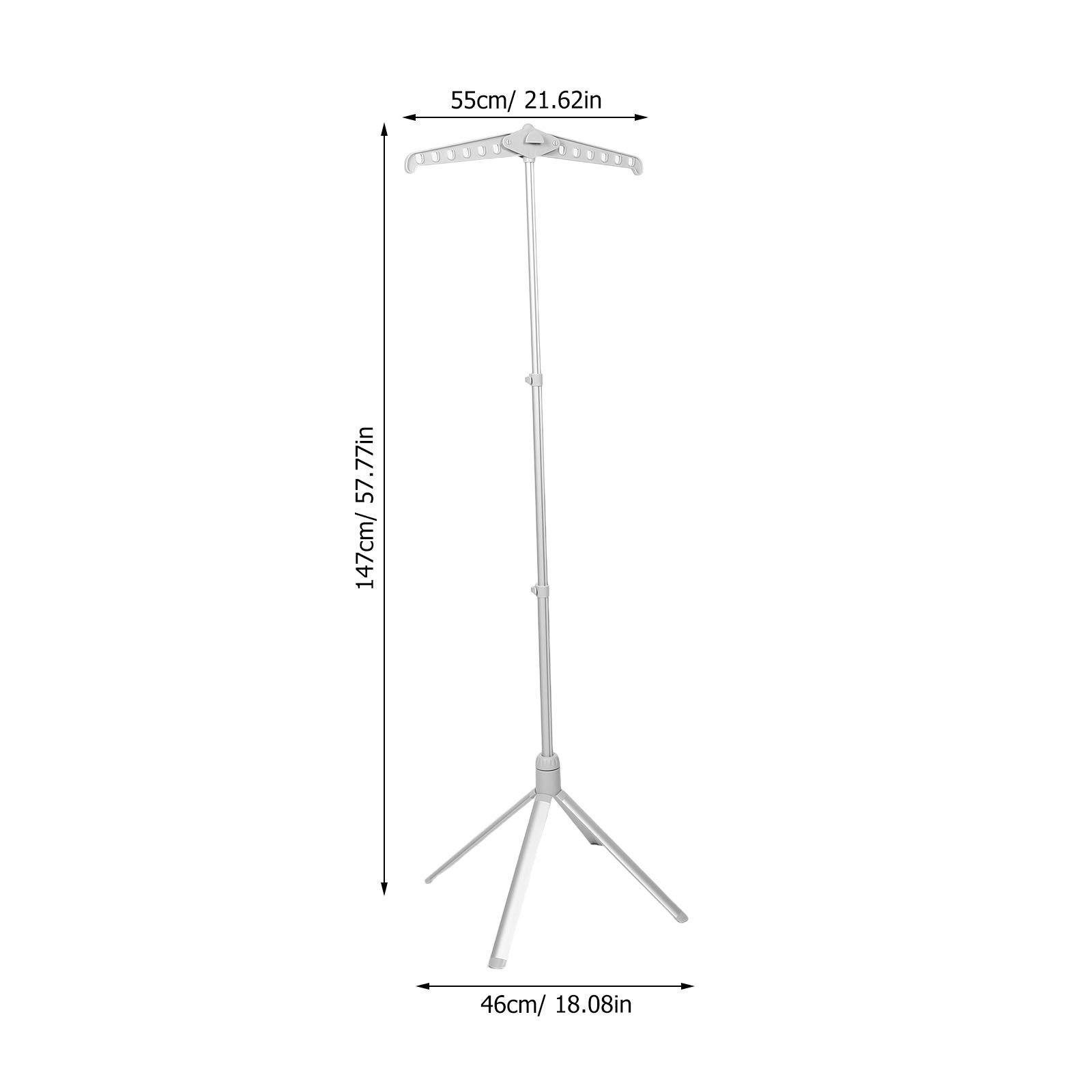 Freestanding Garment Steamer Stand Adjustable Foldable Clothes Steamer Holder Rack Portable Laundry Room Ironing Drying Storage серый