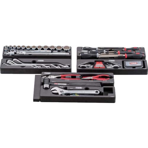 TONE TSST430SV Tool Set, 12.7mm (1/2") Drive, Silver, 72 Pieces