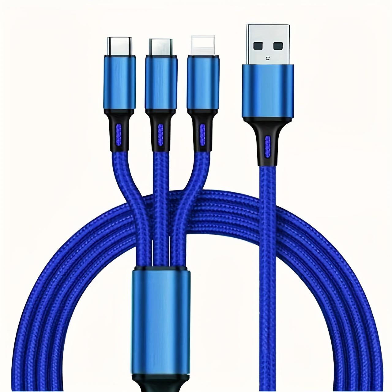 

3-в-1 USB-кабель для быстрой зарядки iPhone Android Type-C