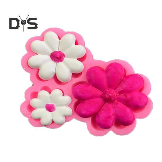 Fondant Mold Reusable Decorating Tools BPA Free Cherry Flower Fondant Cake Mold