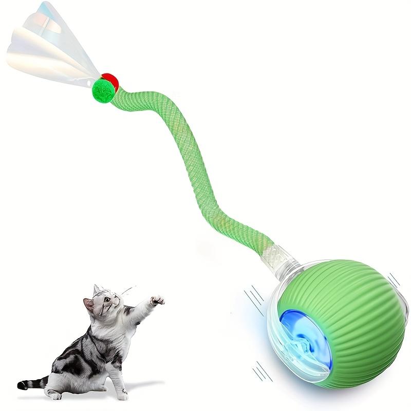 Smart Interactive Cat Toy Ball with Rope - Durable Silicone Self-Playing Pet Toy for Indoor Cats