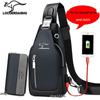 Men's Waterproof Oxford Cloth Crossbody Chest Bag - Korean Style, Trendy, Wear-Resistant, Single Shoulder Bag