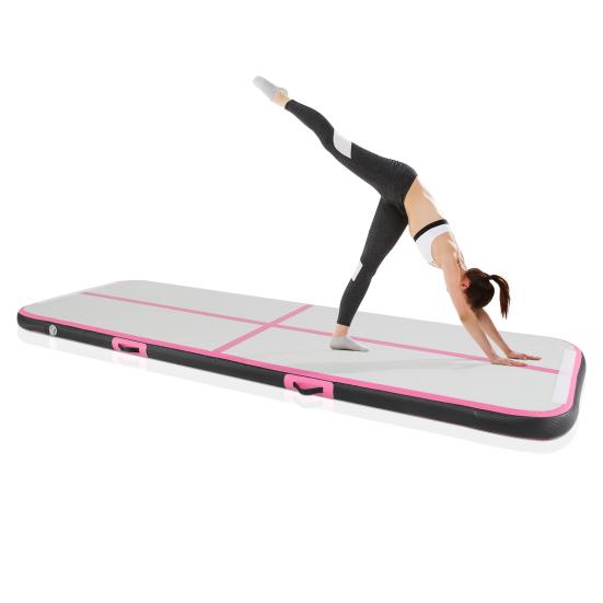 Inflatable PVC 300 * 100 * 10cm Fitness Mat Black Powder